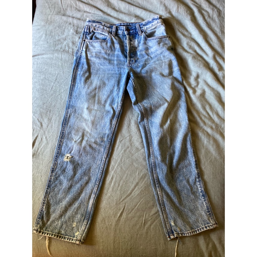 Abercrombie & Fitch Straight leg Jeans Chewed hem distressed Vintage High Rise